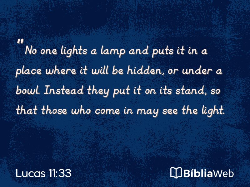 Lucas 11:33 em imagem para compartilhar