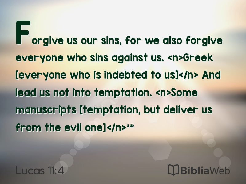 Lucas 11:4 em imagem para compartilhar