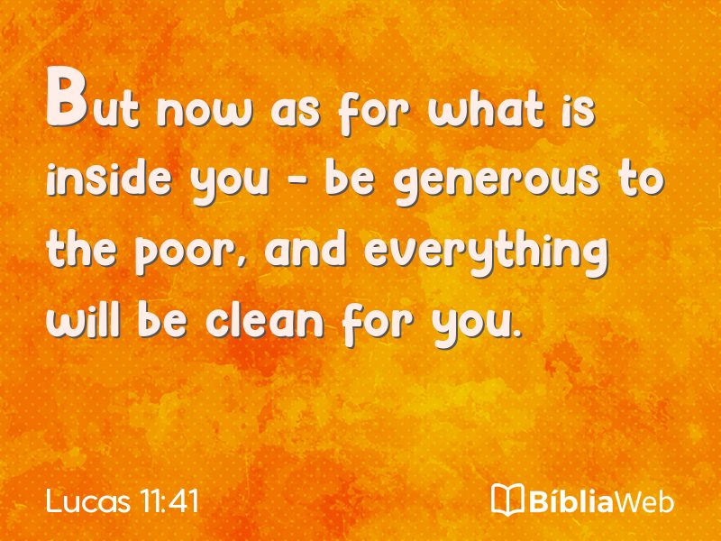 Lucas 11:41 em imagem para compartilhar