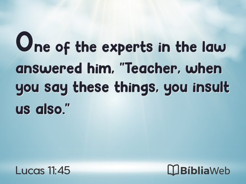 Lucas 11:45 em imagem para compartilhar