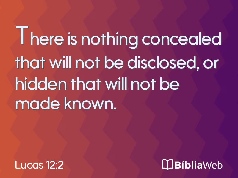 Lucas 12:2 em imagem para compartilhar
