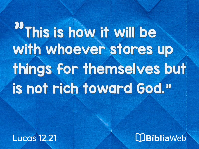 Lucas 12:21 em imagem para compartilhar