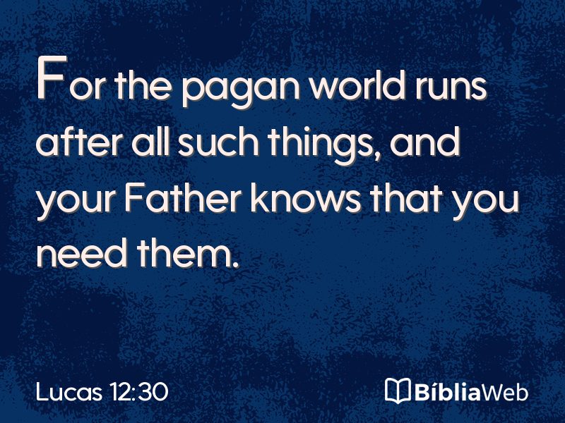 Lucas 12:30 em imagem para compartilhar