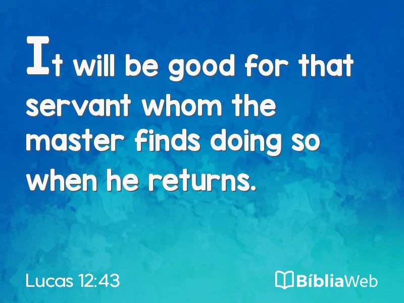 Lucas 12:43 em imagem para compartilhar