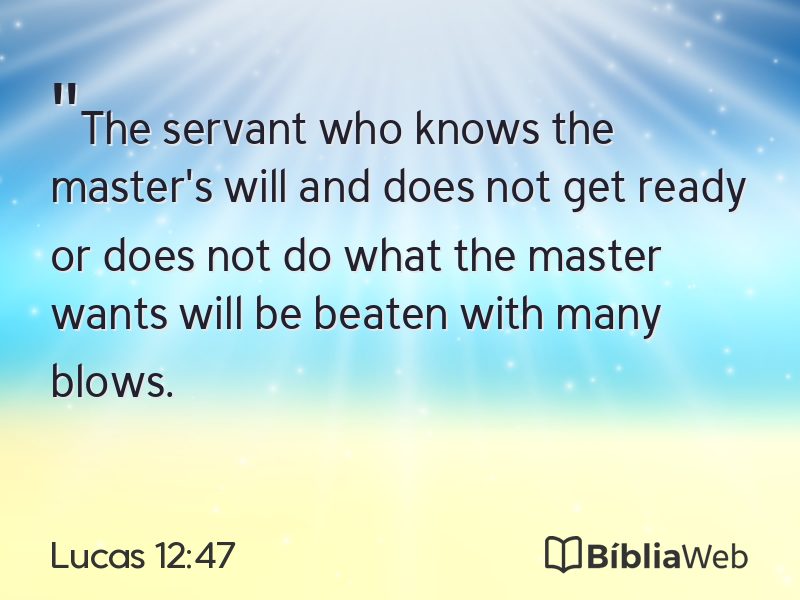 Lucas 12:47 em imagem para compartilhar