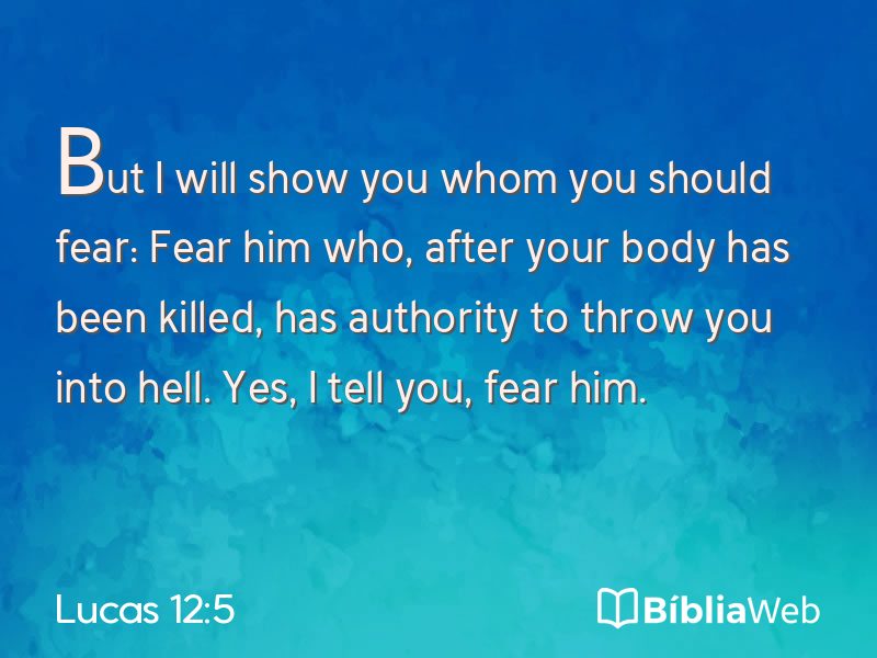 Lucas 12:5 em imagem para compartilhar