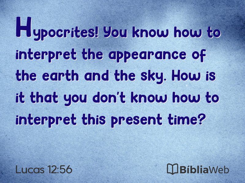 Lucas 12:56 em imagem para compartilhar