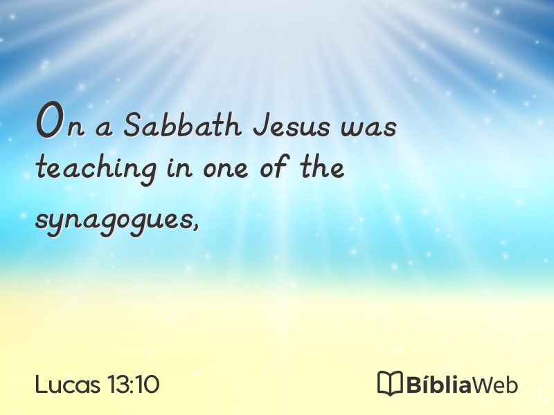 Lucas 13:10 em imagem para compartilhar