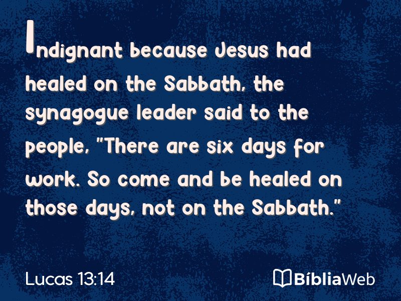 Lucas 13:14 em imagem para compartilhar