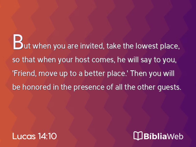 Lucas 14:10 em imagem para compartilhar