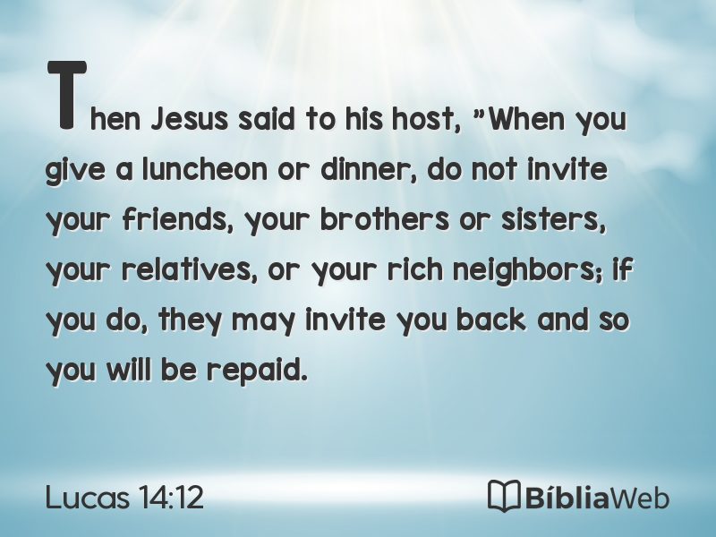 Lucas 14:12 em imagem para compartilhar