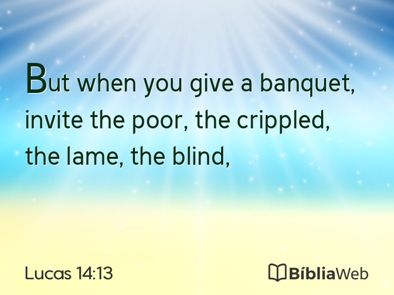 Lucas 14:13 em imagem para compartilhar