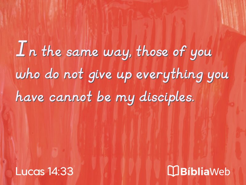 Lucas 14:33 em imagem para compartilhar