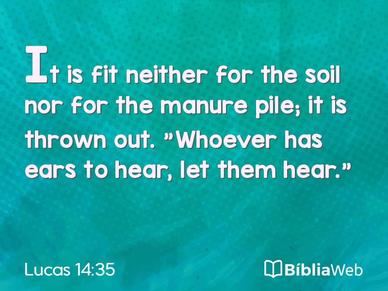 Lucas 14:35 em imagem para compartilhar