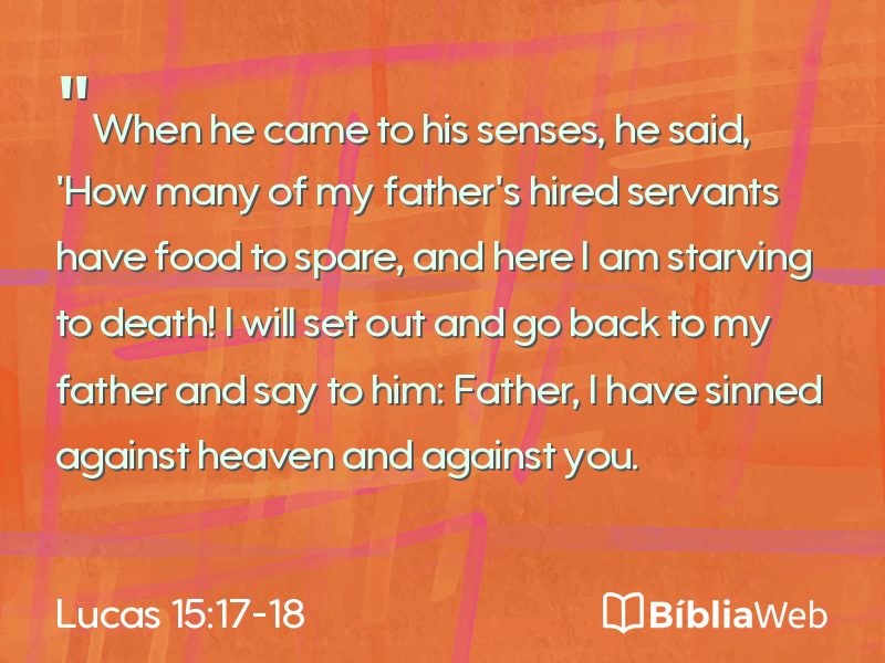 Lucas 15:17-18 em imagem para compartilhar