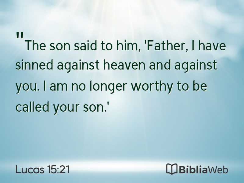 Lucas 15:21 em imagem para compartilhar