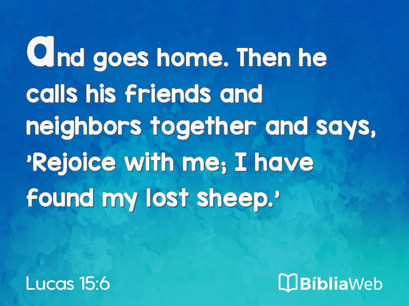 Lucas 15:6 em imagem para compartilhar