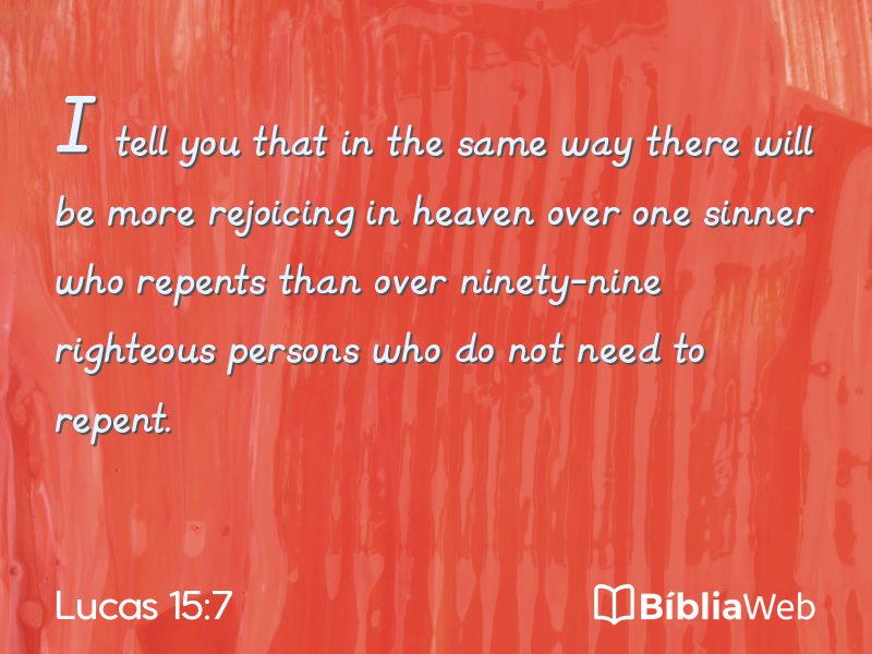 Lucas 15:7 em imagem para compartilhar