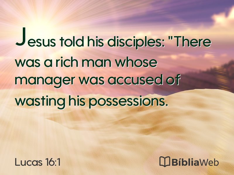 Lucas 16:1 em imagem para compartilhar