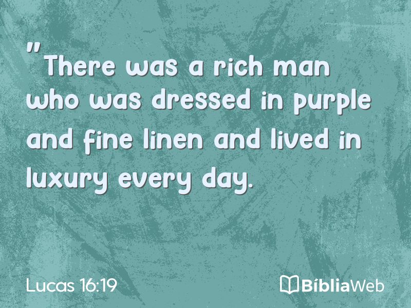 Lucas 16:19 em imagem para compartilhar