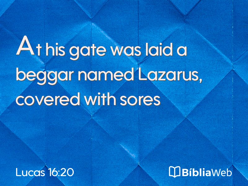 Lucas 16:20 em imagem para compartilhar