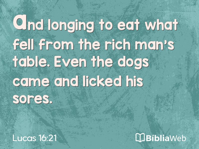 Lucas 16:21 em imagem para compartilhar