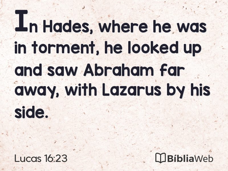 Lucas 16:23 em imagem para compartilhar