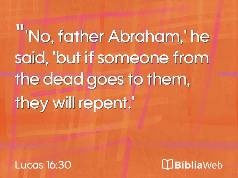 Lucas 16:30 em imagem para compartilhar
