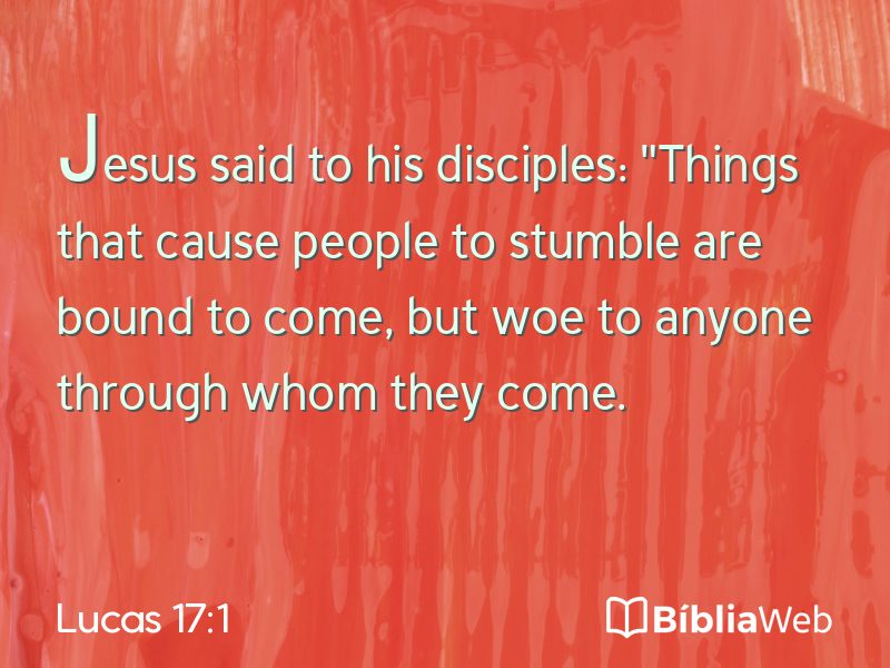 Lucas 17:1 em imagem para compartilhar