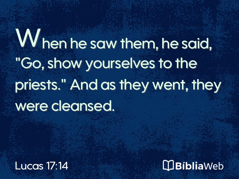 Lucas 17:14 em imagem para compartilhar