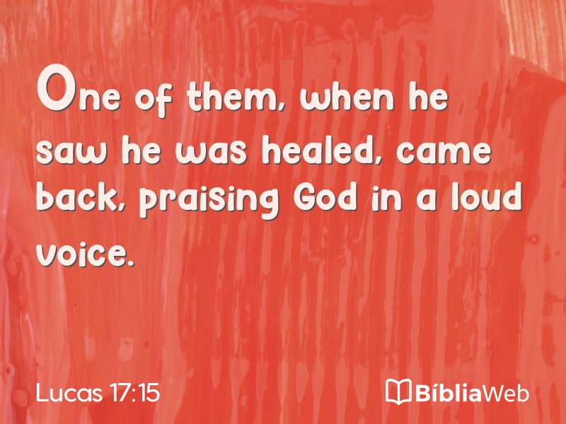 Lucas 17:15 em imagem para compartilhar