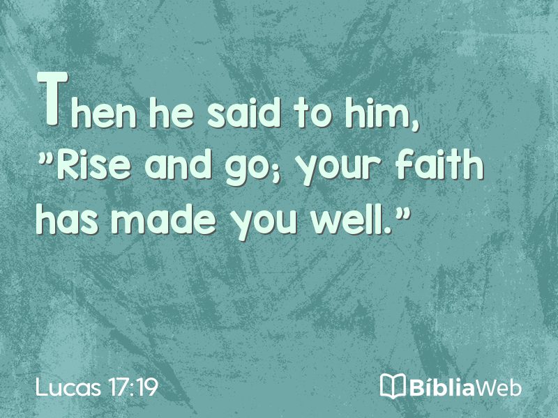 Lucas 17:19 em imagem para compartilhar