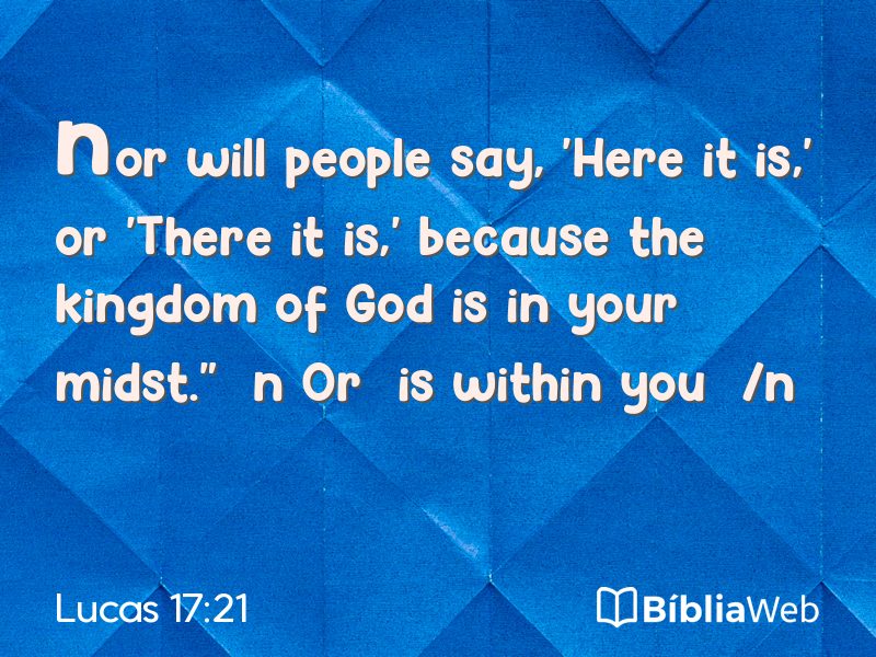 Lucas 17:21 em imagem para compartilhar