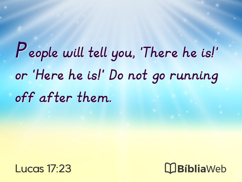 Lucas 17:23 em imagem para compartilhar