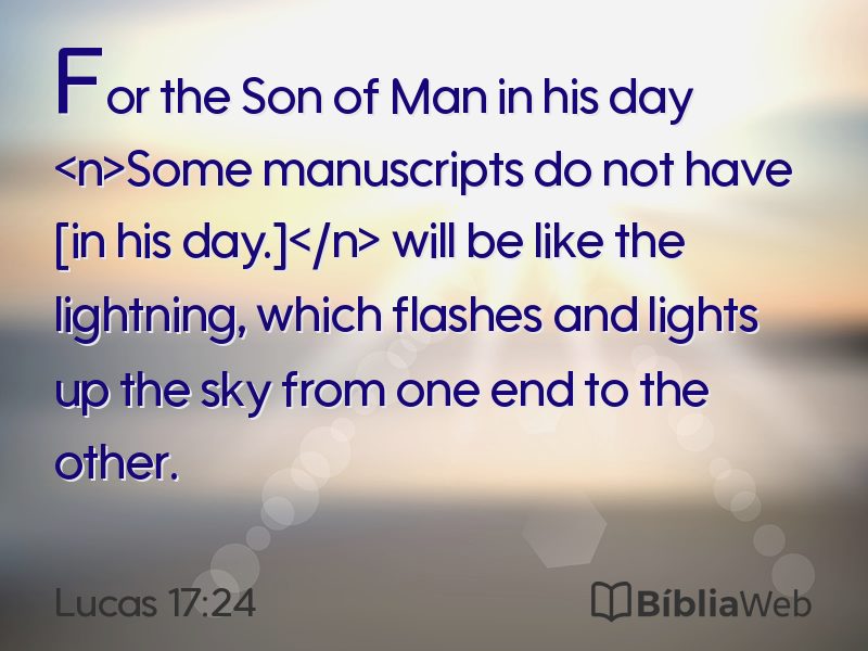Lucas 17:24 em imagem para compartilhar