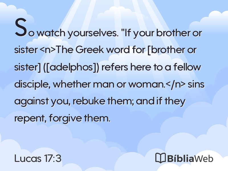 Lucas 17:3 em imagem para compartilhar