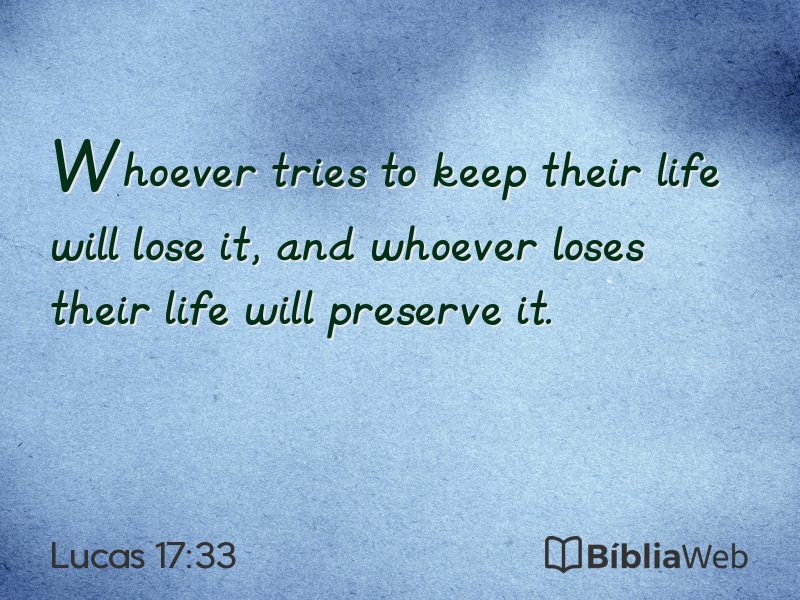 Lucas 17:33 em imagem para compartilhar