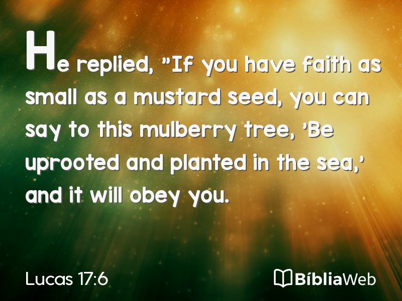 Lucas 17:6 em imagem para compartilhar