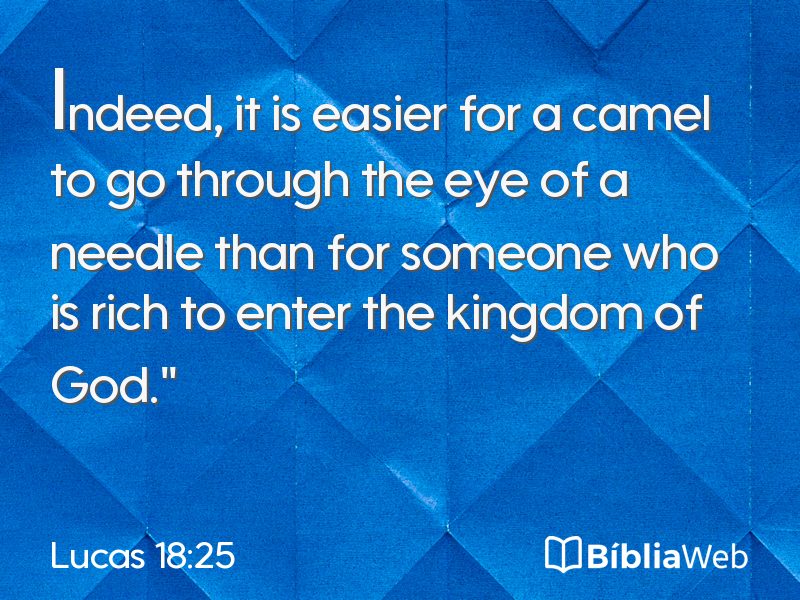 Lucas 18:25 em imagem para compartilhar