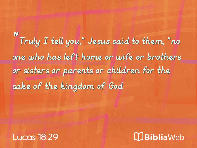 Lucas 18:29 em imagem para compartilhar