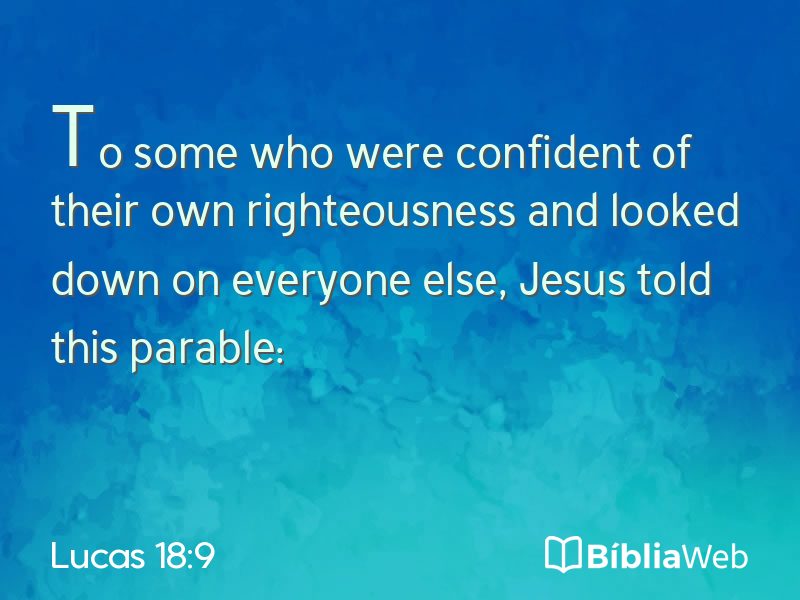Lucas 18:9 em imagem para compartilhar
