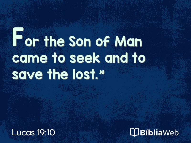 Lucas 19:10 em imagem para compartilhar