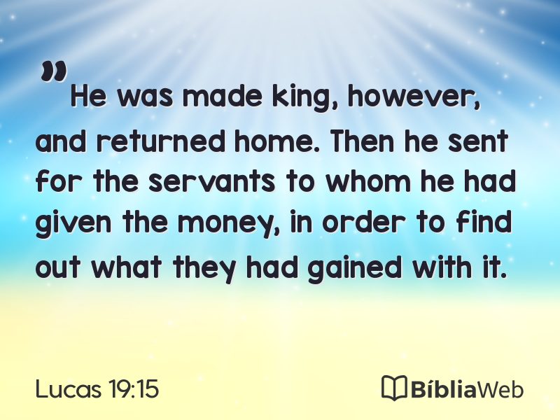 Lucas 19:15 em imagem para compartilhar