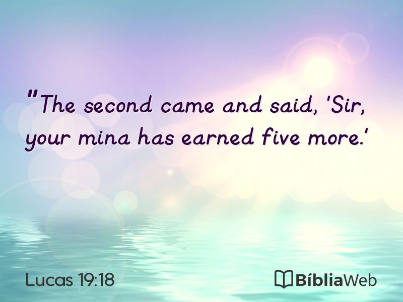 Lucas 19:18 em imagem para compartilhar