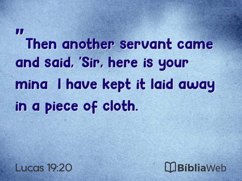Lucas 19:20 em imagem para compartilhar
