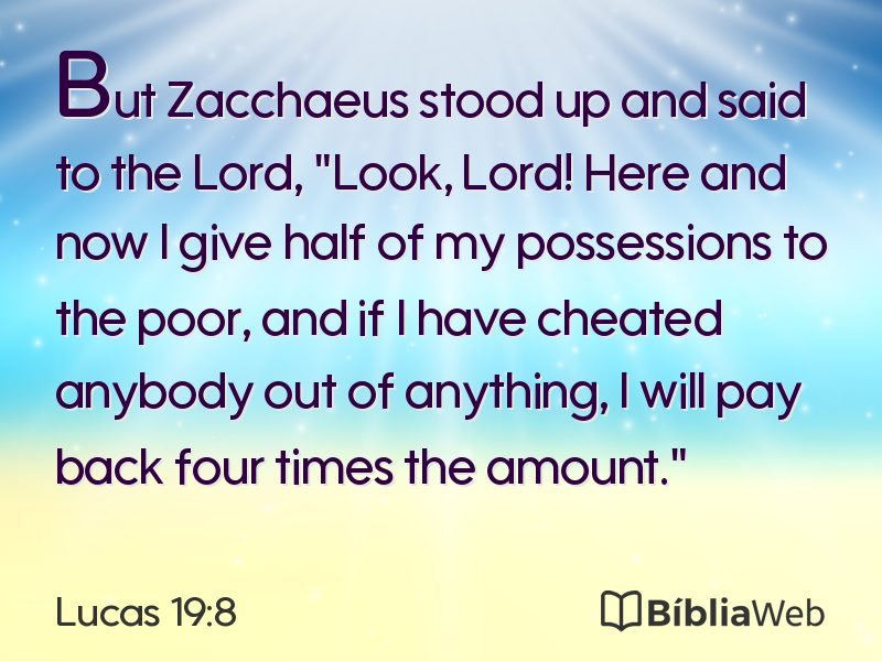Lucas 19:8 em imagem para compartilhar