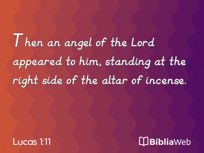 Lucas 1:11 em imagem para compartilhar