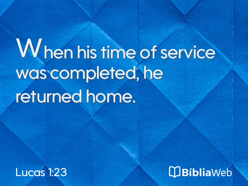 Lucas 1:23 em imagem para compartilhar