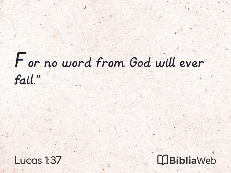 Lucas 1:37 em imagem para compartilhar