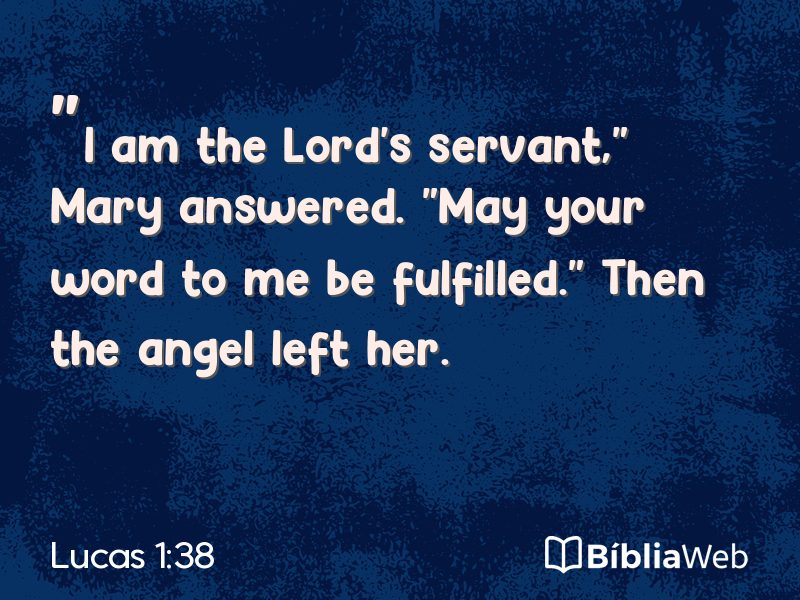 Lucas 1:38 em imagem para compartilhar